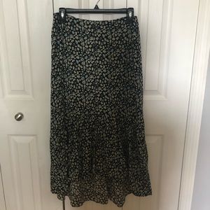 Floral midi skirt